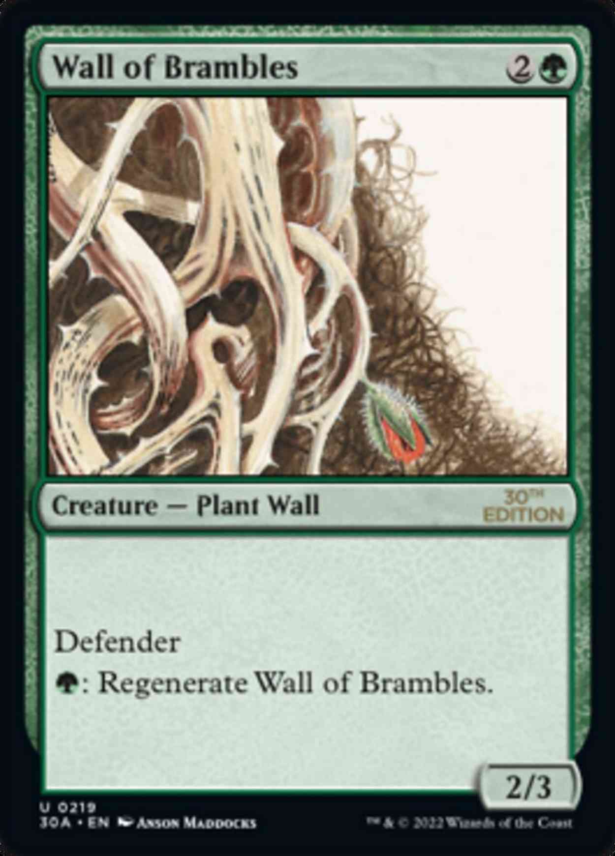 Wall of Brambles magic card front