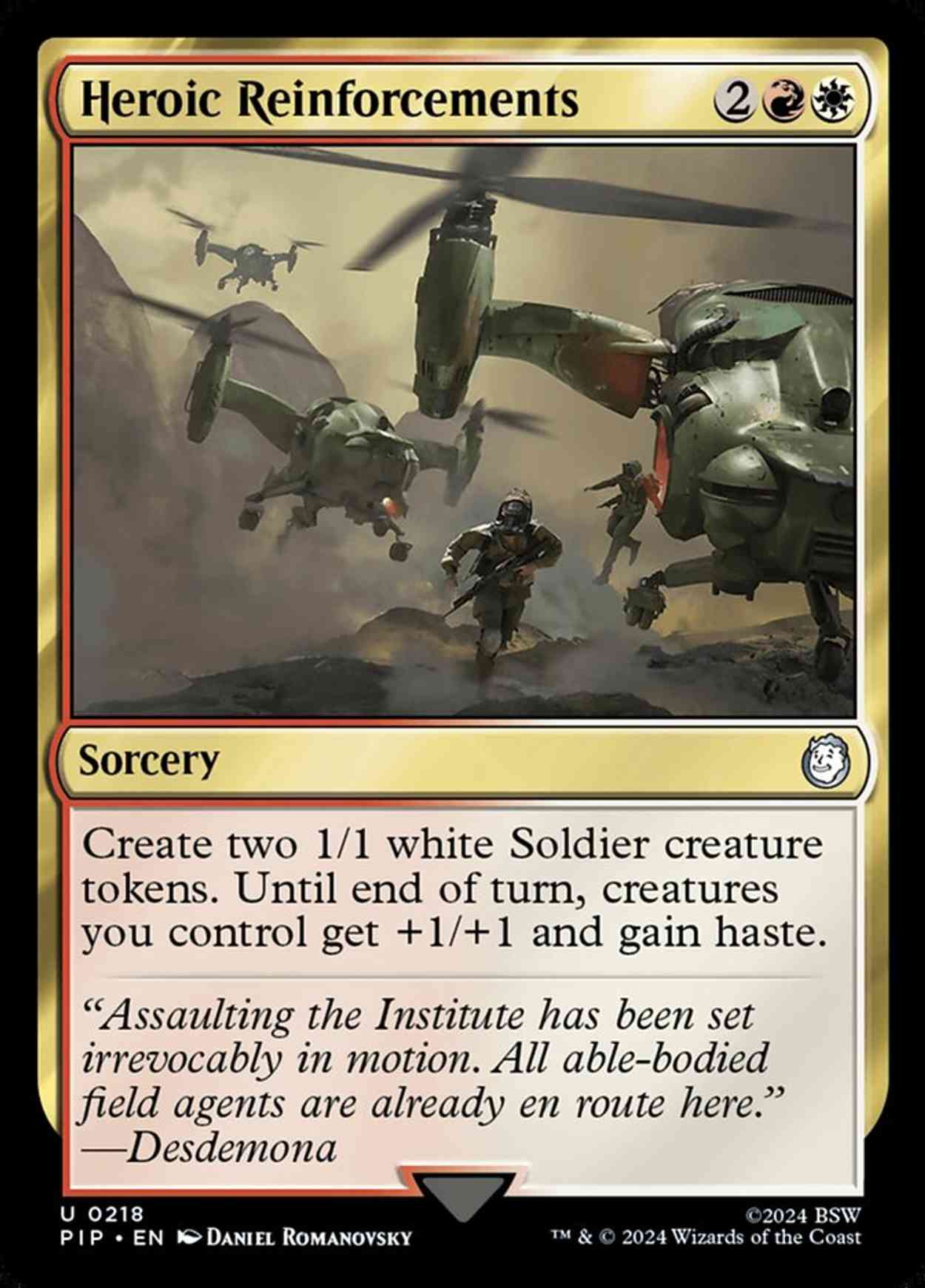 Heroic Reinforcements magic card front