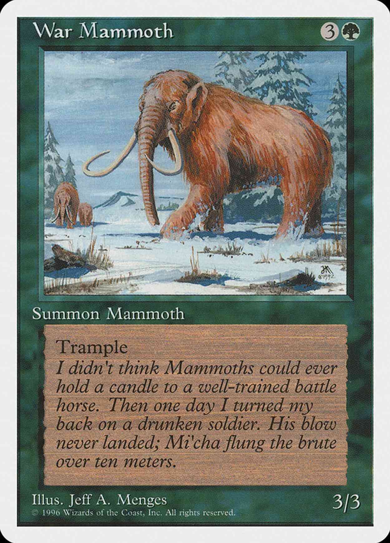 War Mammoth magic card front