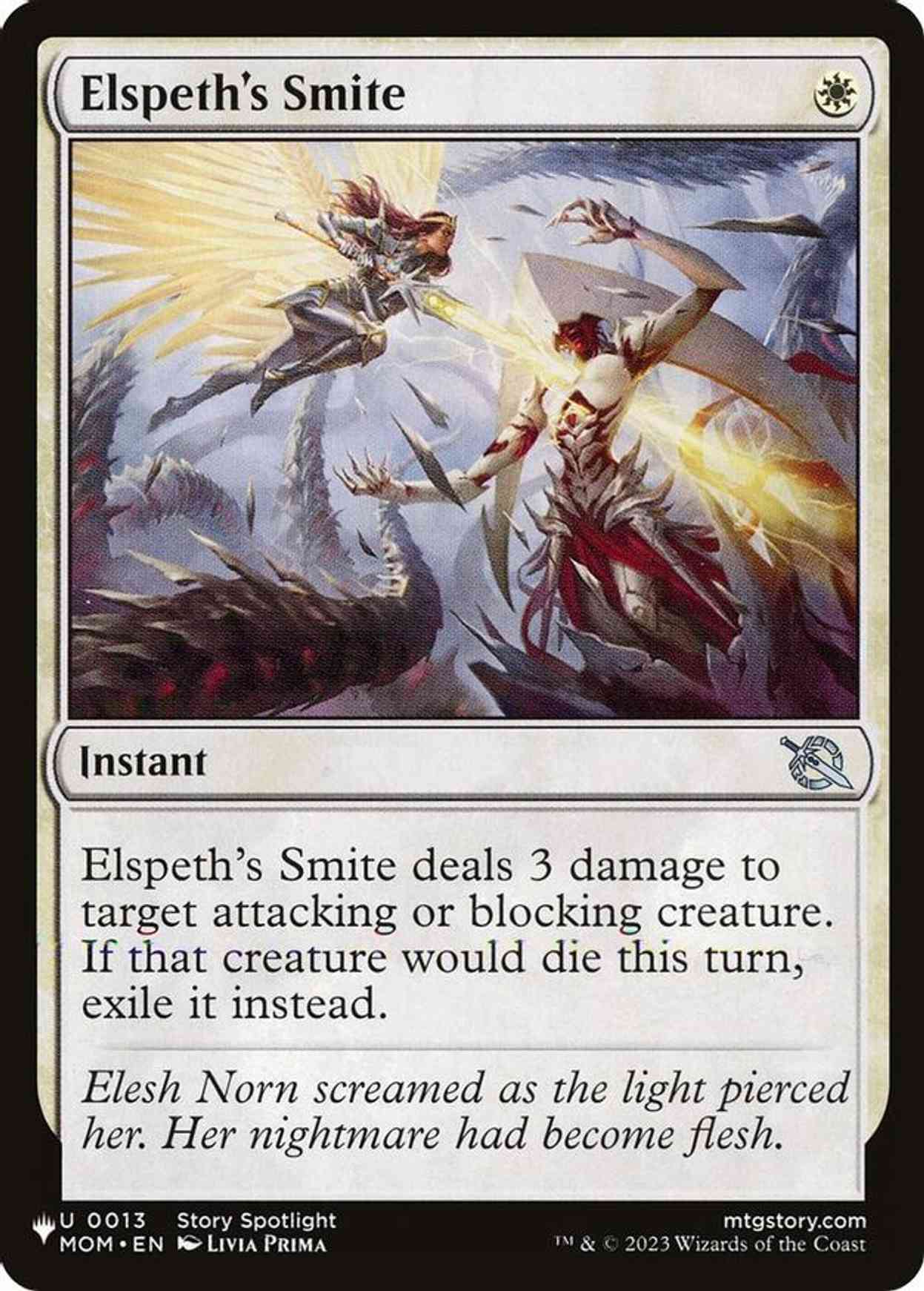 Elspeth's Smite magic card front