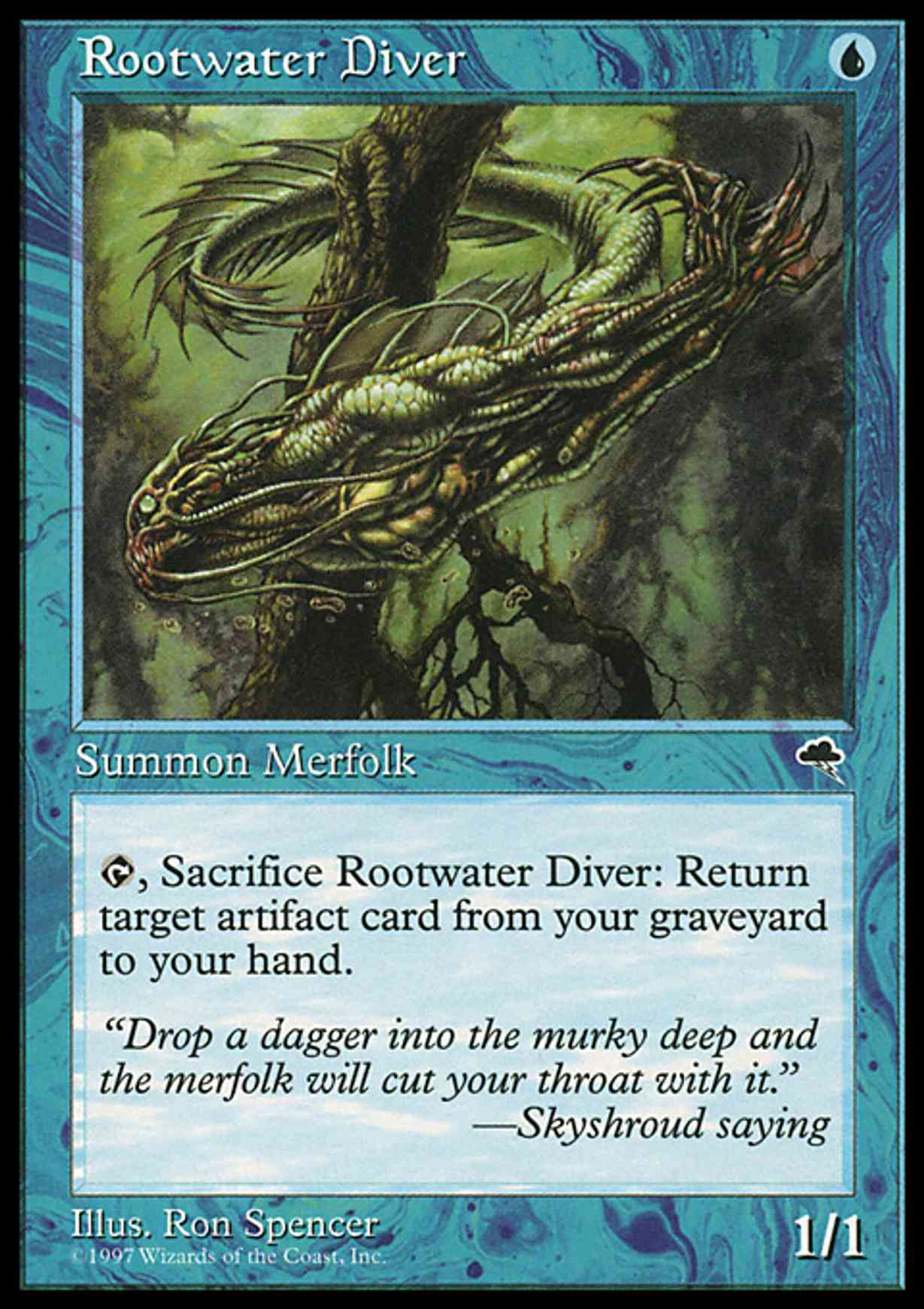 Rootwater Diver magic card front