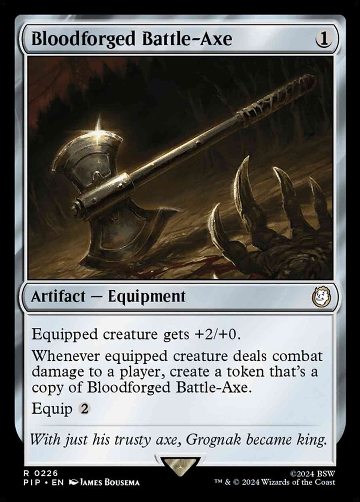 Bloodforged Battle-Axe magic card front
