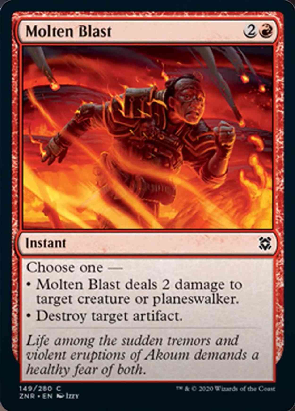Molten Blast magic card front