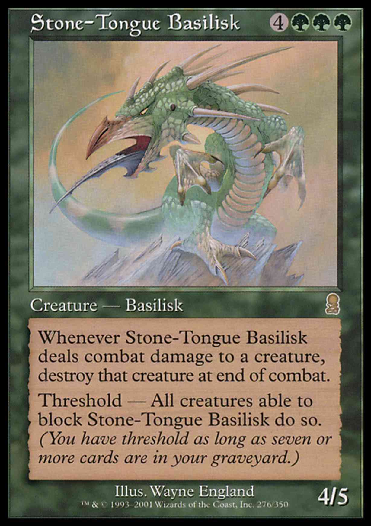 Stone-Tongue Basilisk magic card front