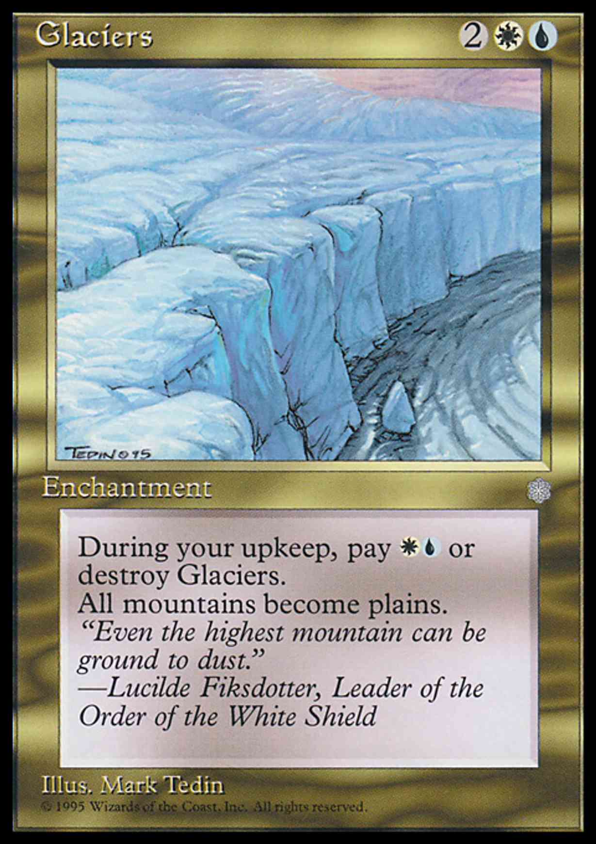 Glaciers magic card front