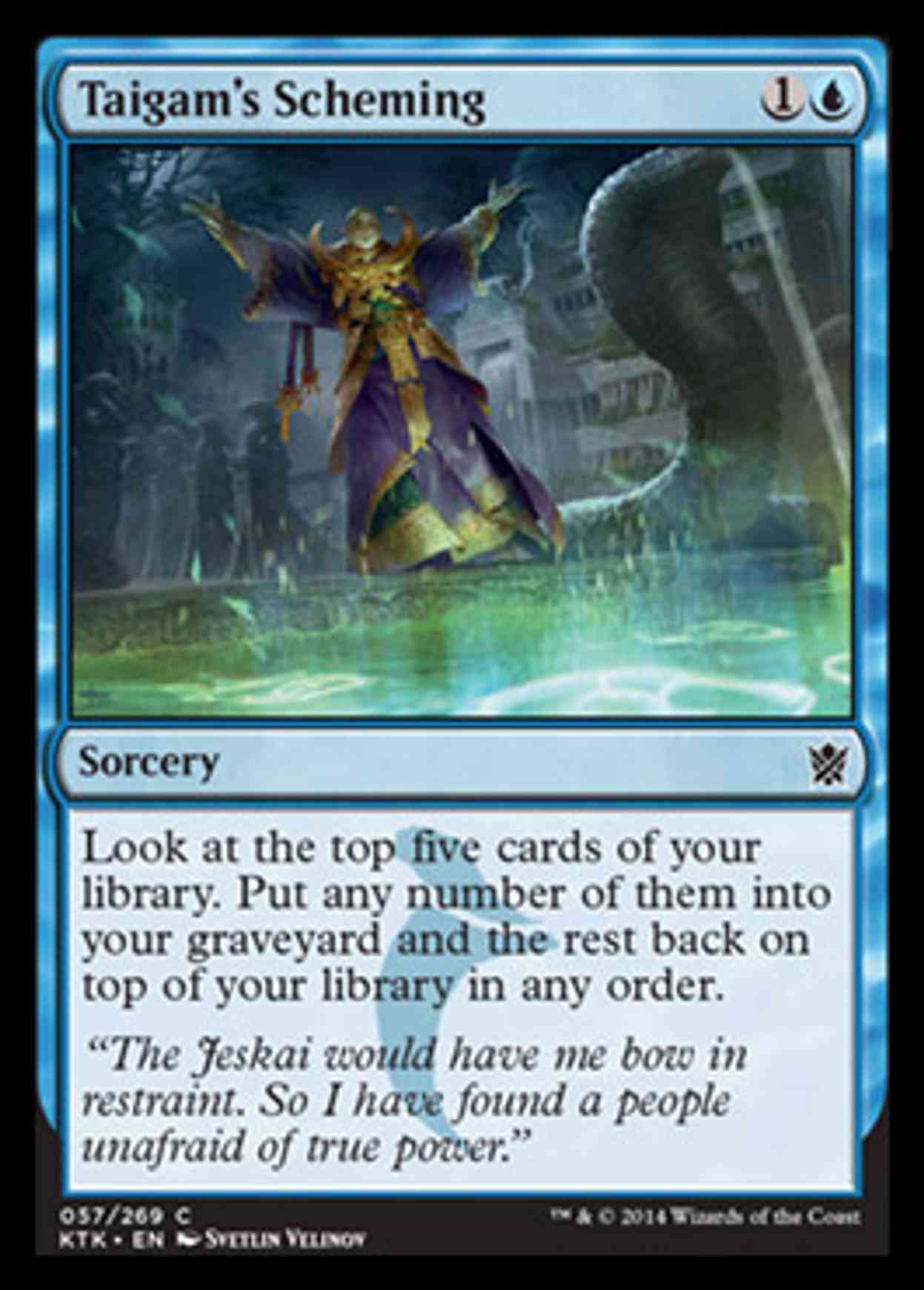 Taigam's Scheming magic card front