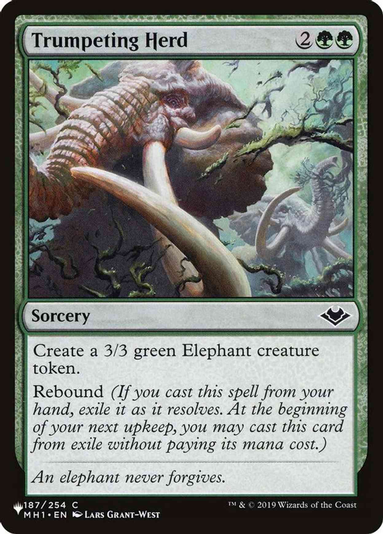 Trumpeting Herd magic card front