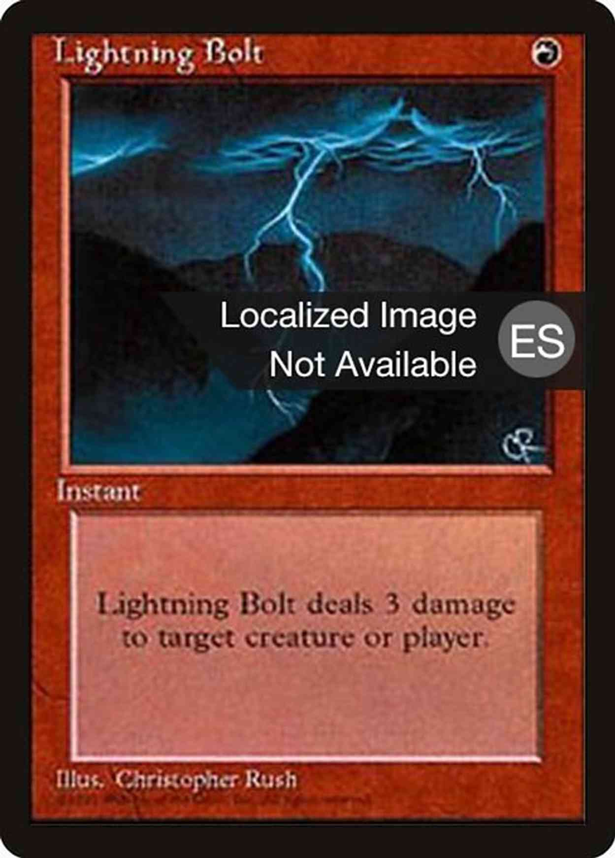 Lightning Bolt magic card front