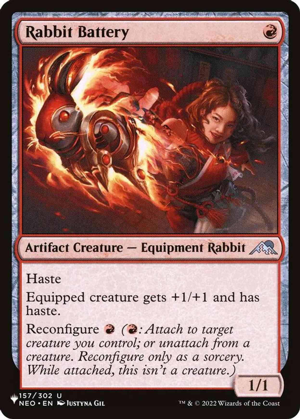 Rabbit Battery magic card front