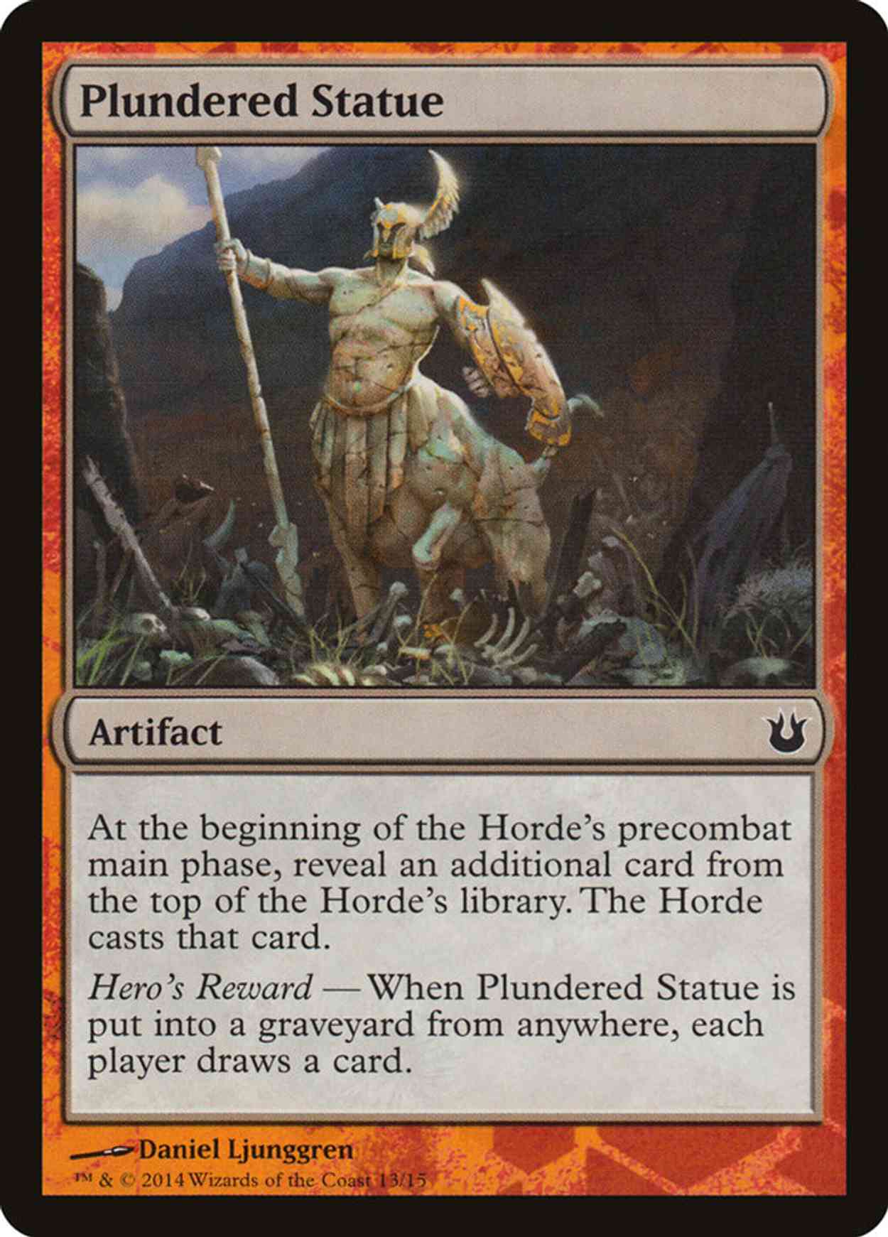 Plundered Statue magic card front