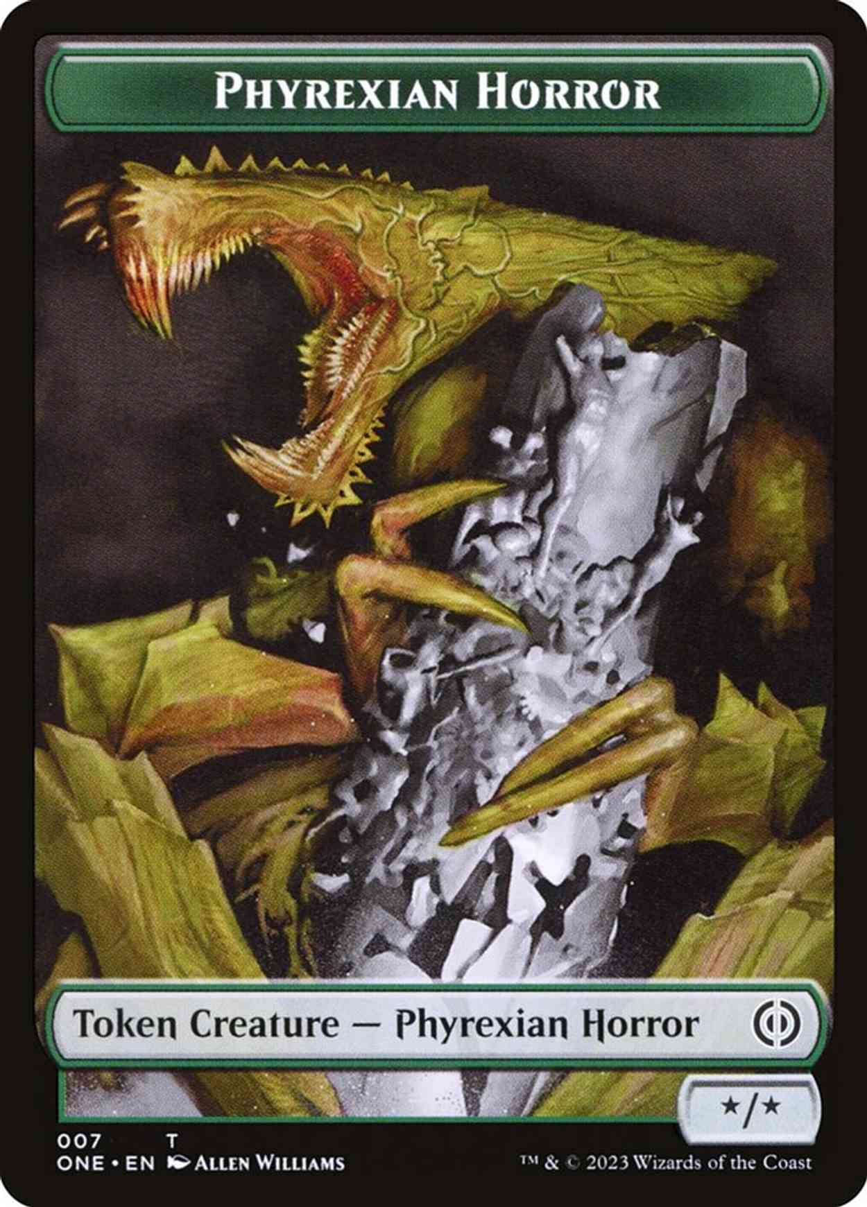 Phyrexian Horror (007) Token magic card front