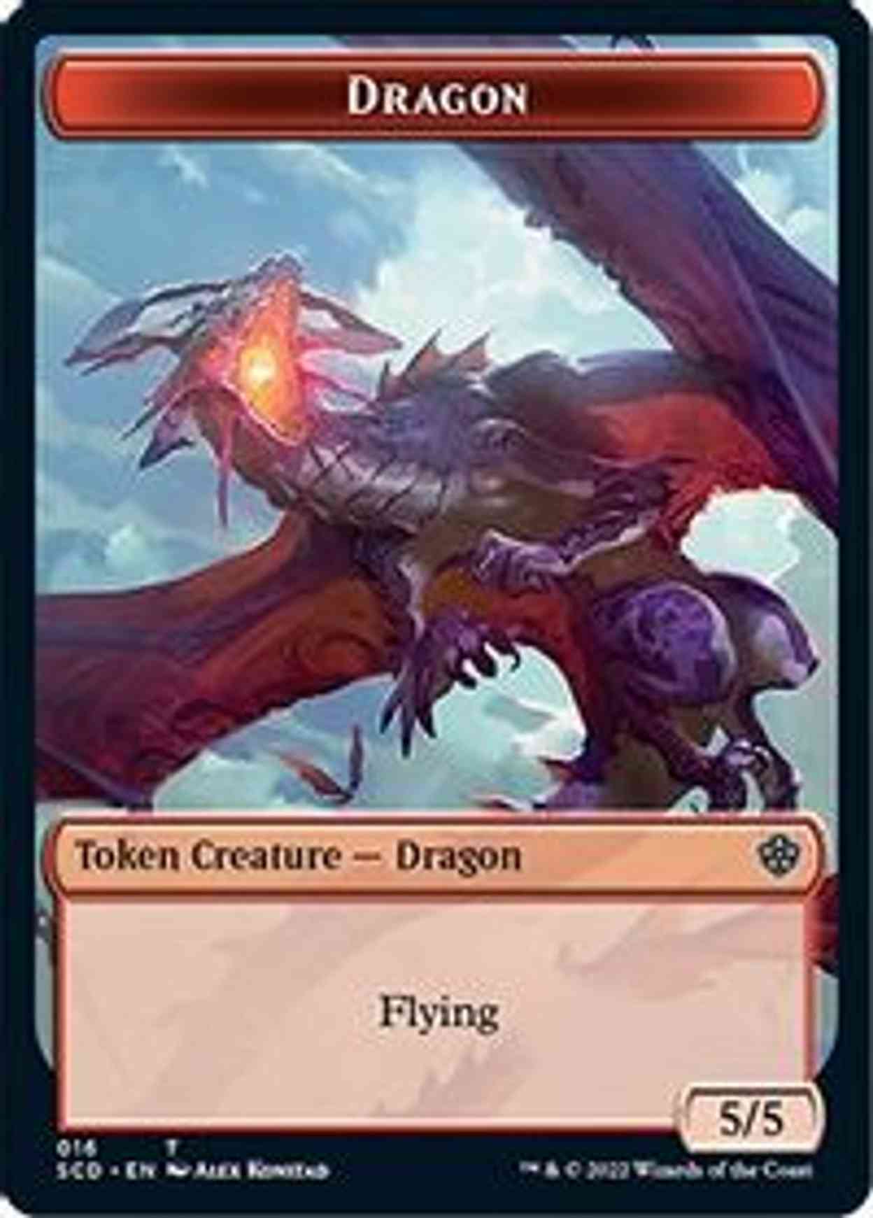 Dragon Double-sided Token magic card front