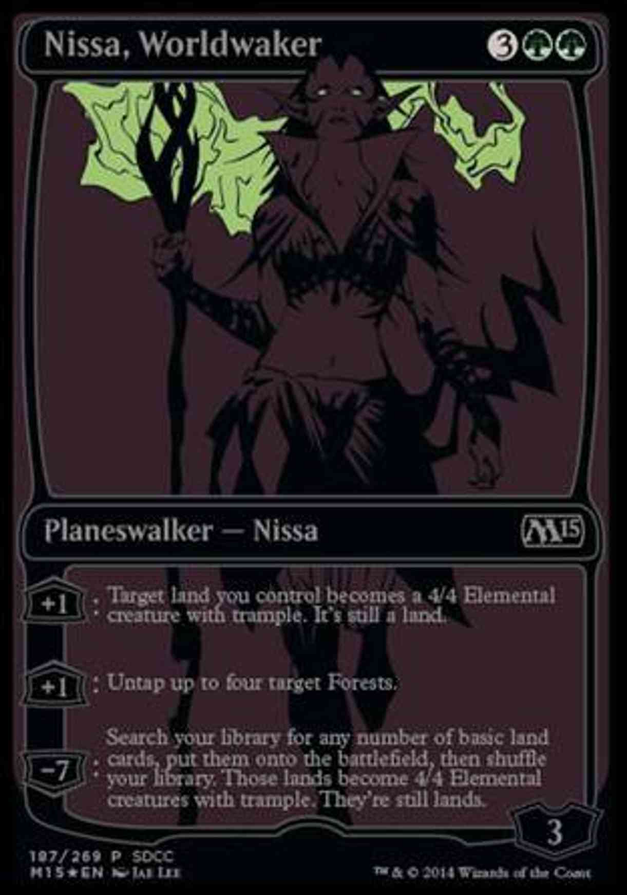 Nissa, Worldwaker (SDCC 2014 Exclusive) magic card front