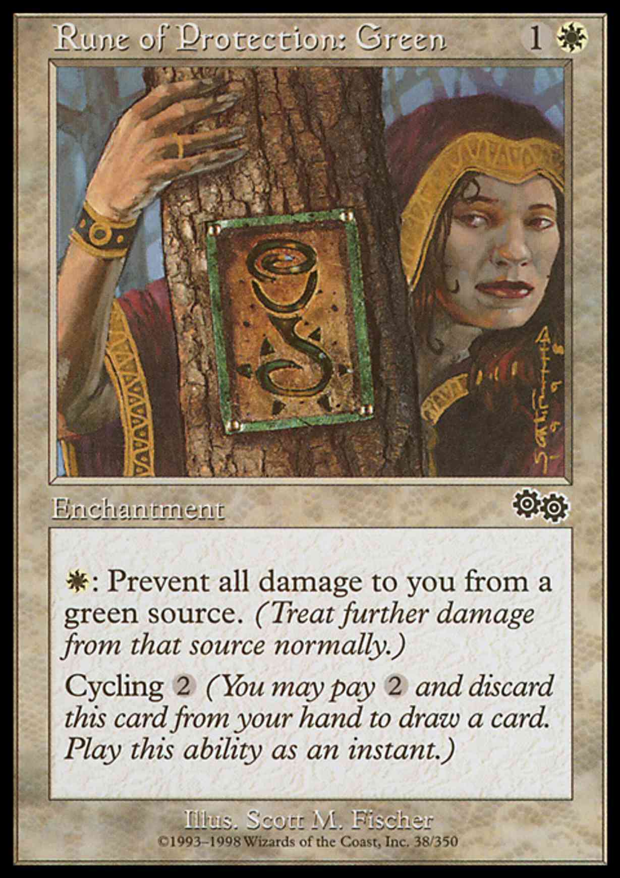 Rune of Protection: Green magic card front