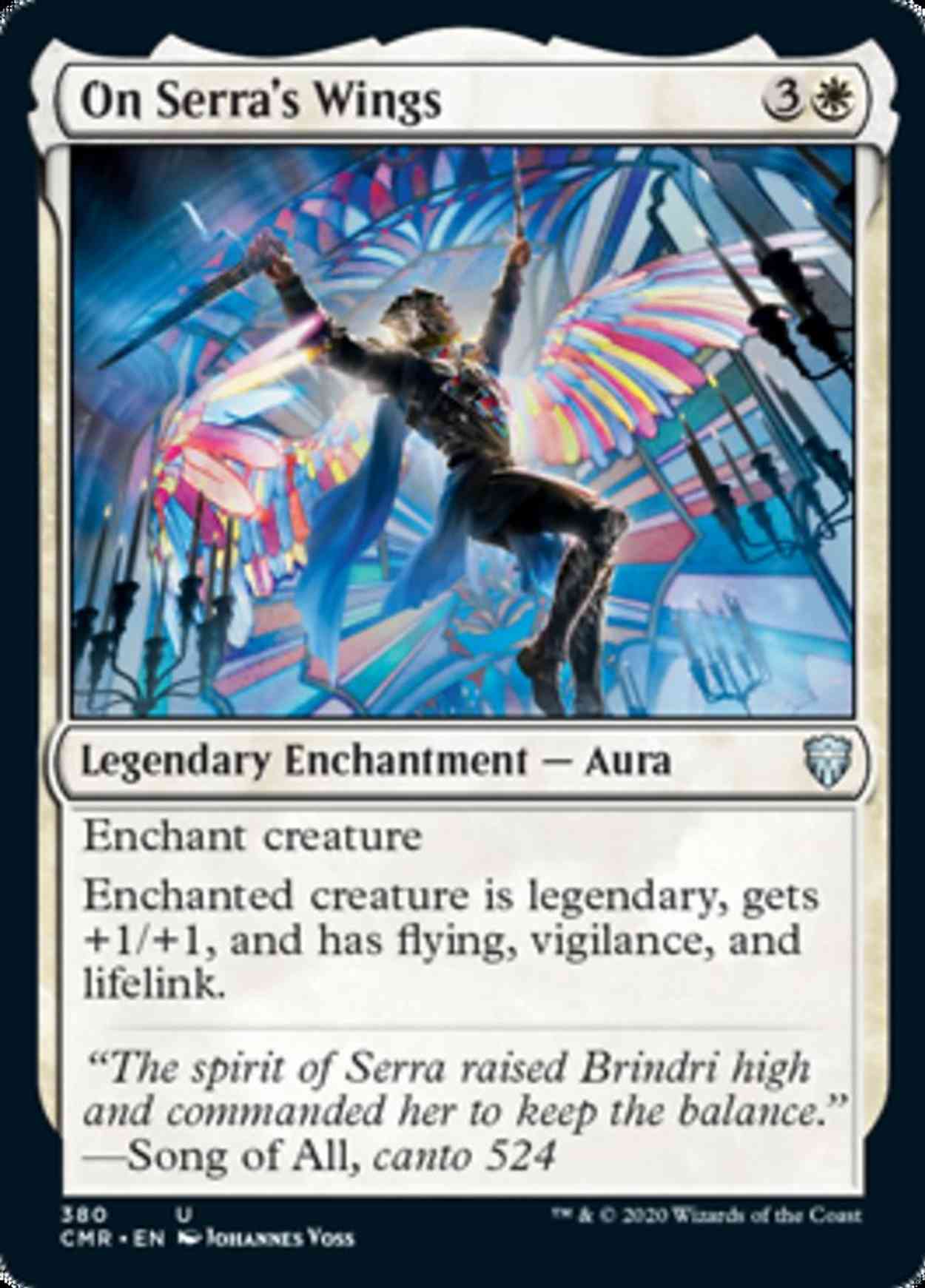 On Serra's Wings magic card front