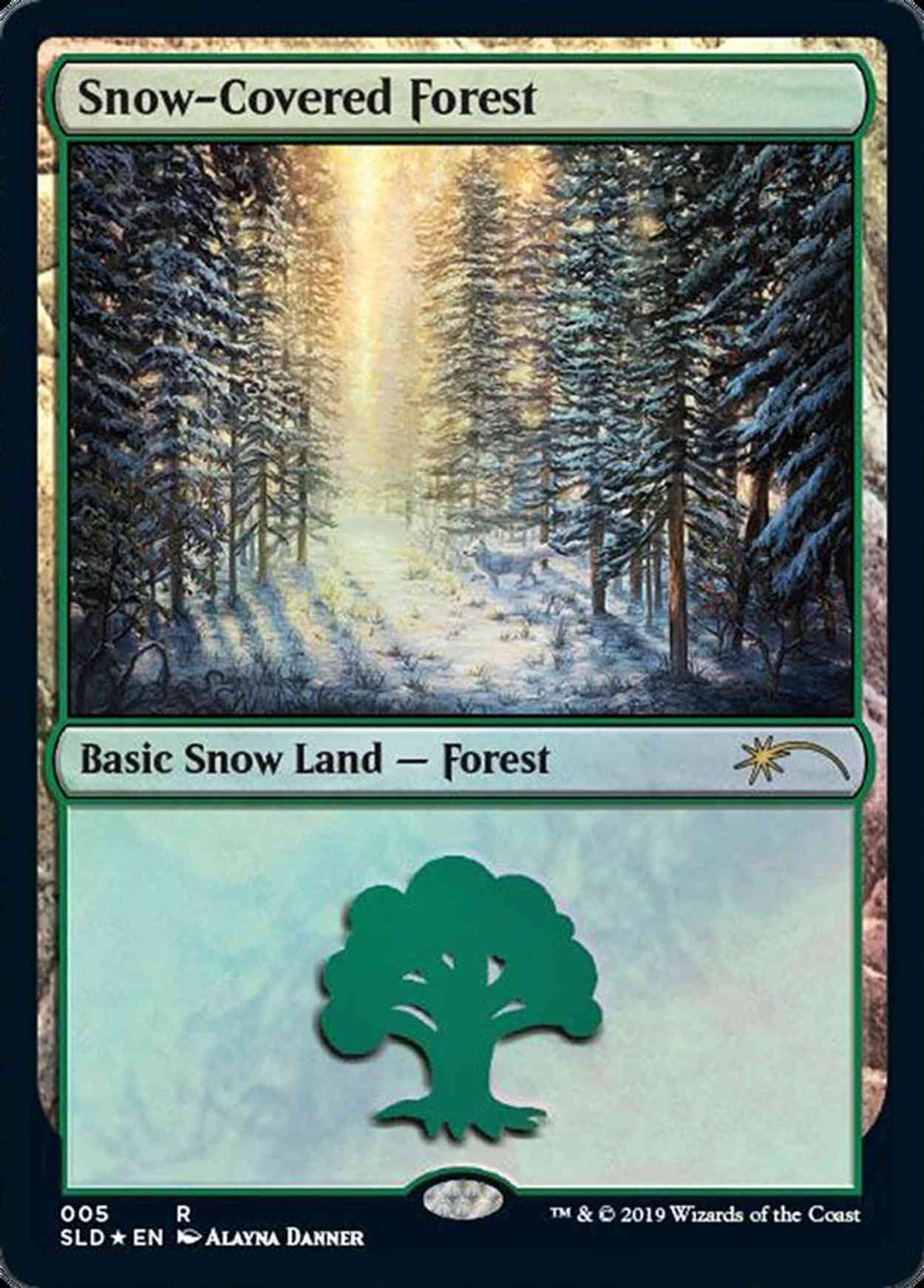 Snow-Covered Forest (5) magic card front