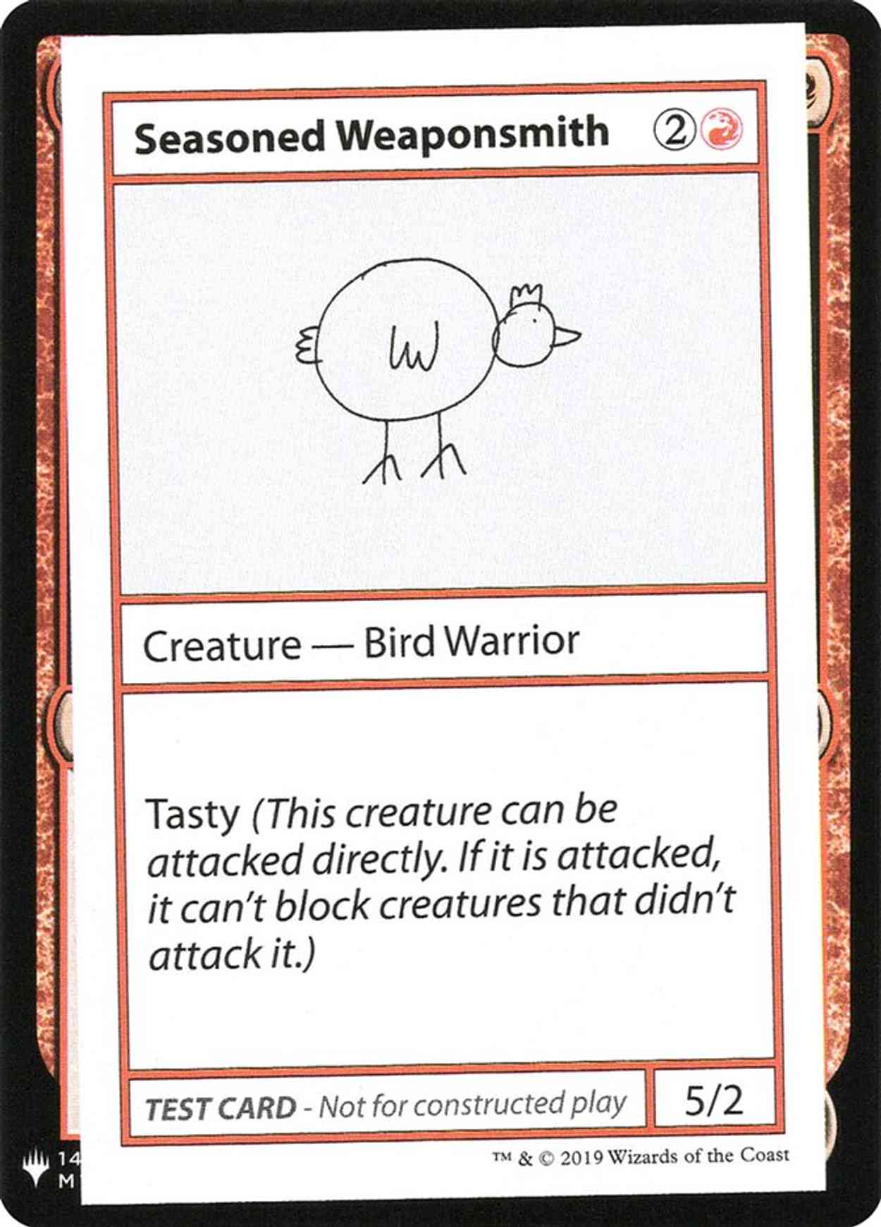 Seasoned Weaponsmith magic card front