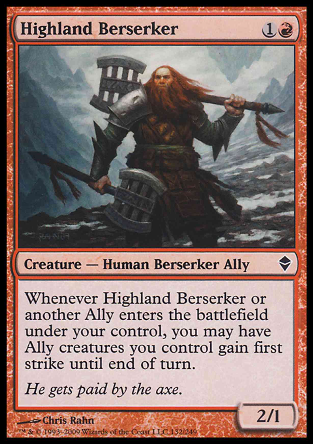 Highland Berserker magic card front
