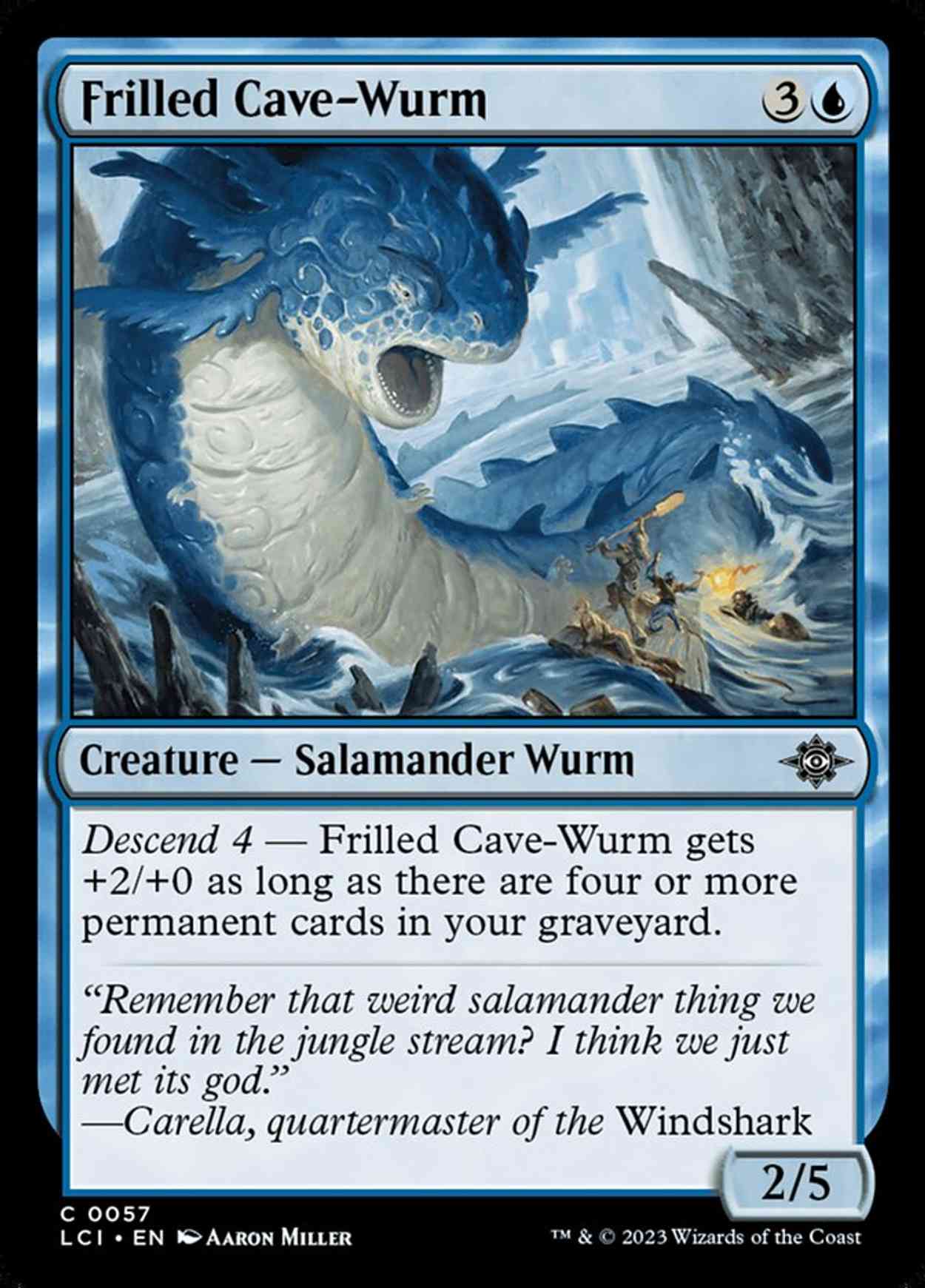 Frilled Cave-Wurm magic card front