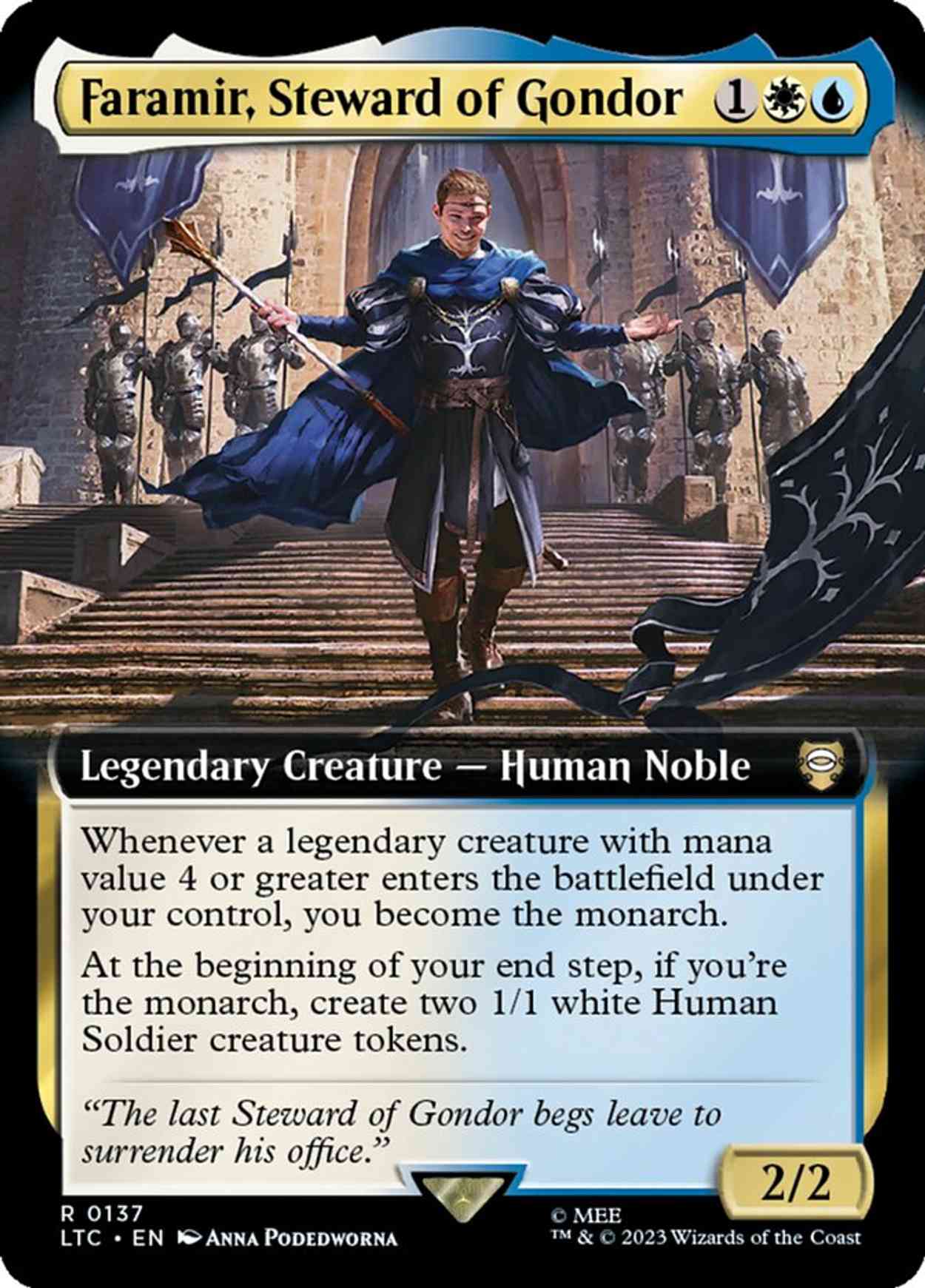 Faramir, Steward of Gondor (Extended Art) magic card front