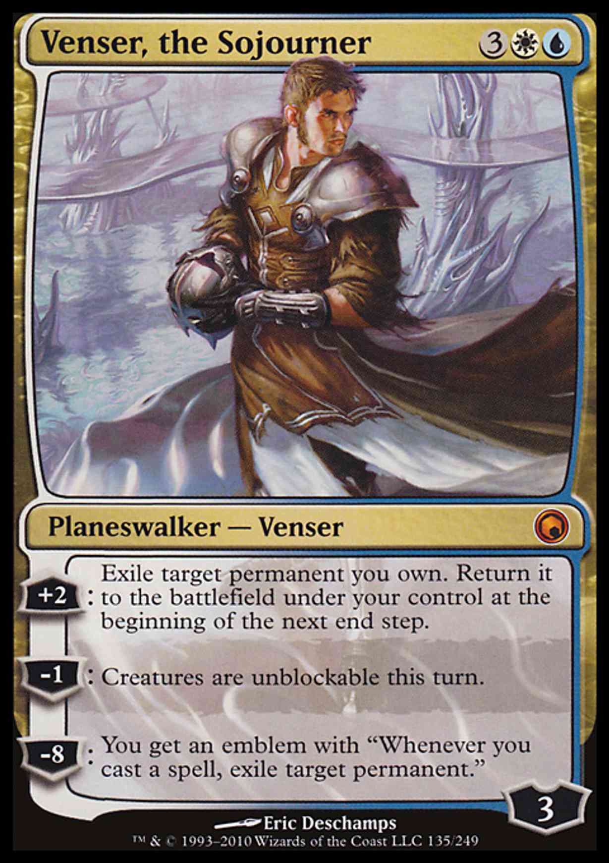 Venser, the Sojourner magic card front