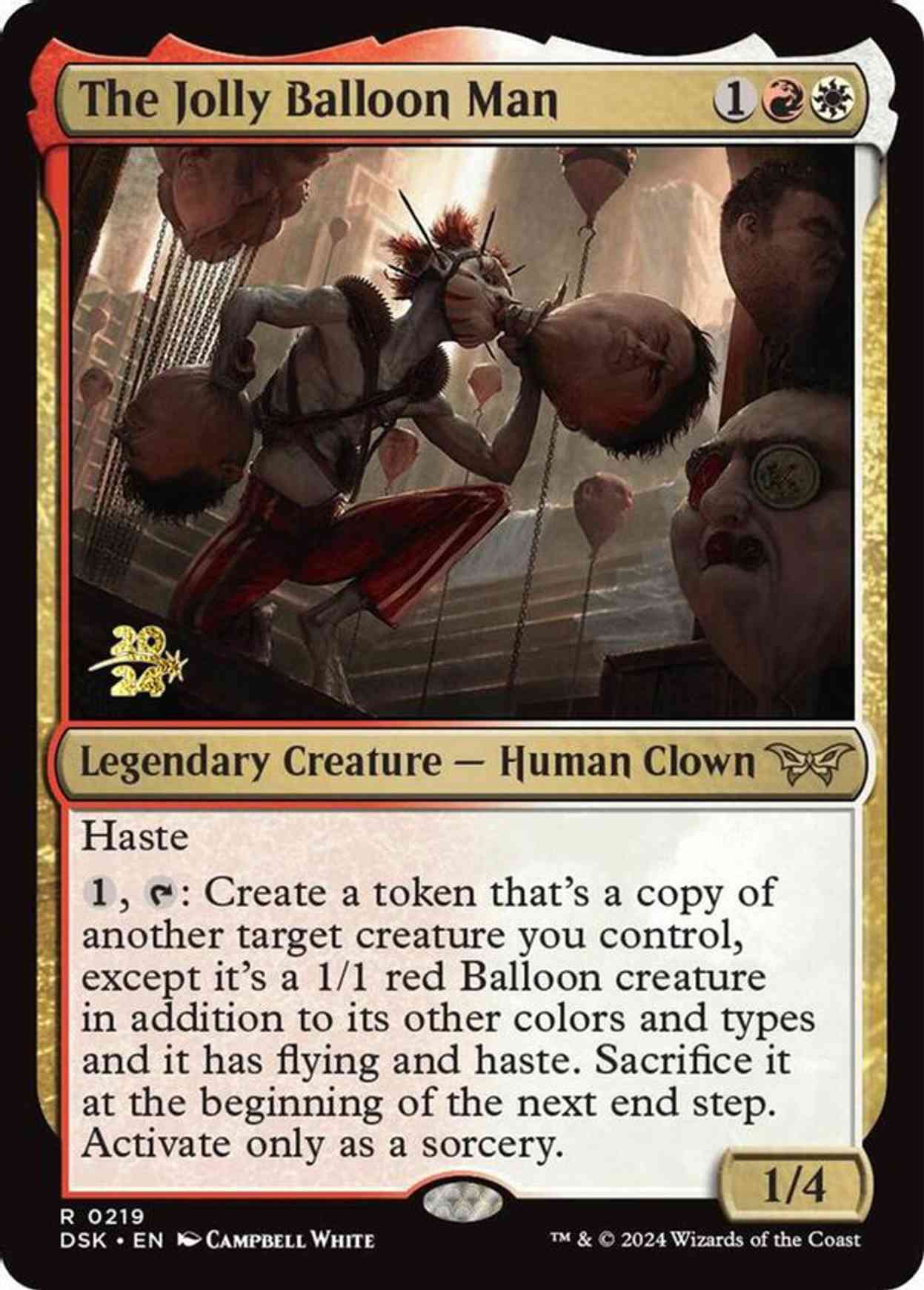 The Jolly Balloon Man magic card front