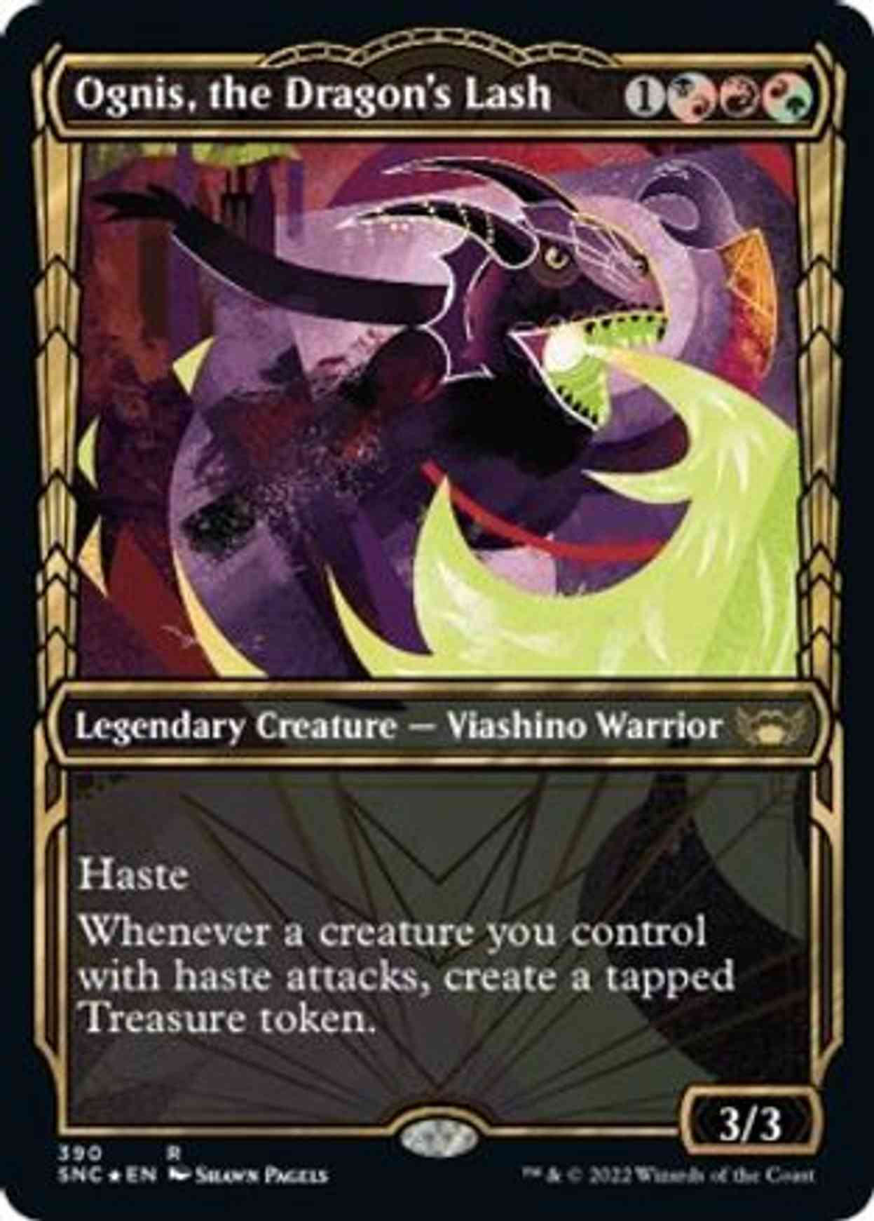 Ognis, the Dragon's Lash (Gilded Foil) magic card front