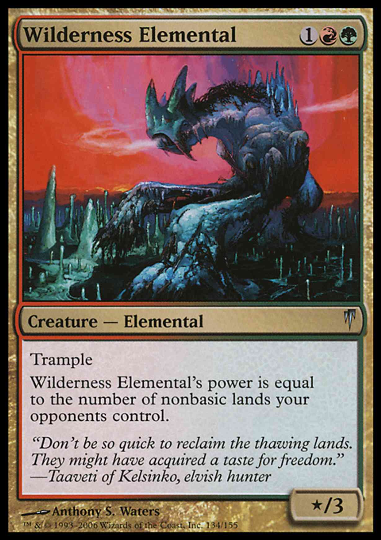 Wilderness Elemental magic card front