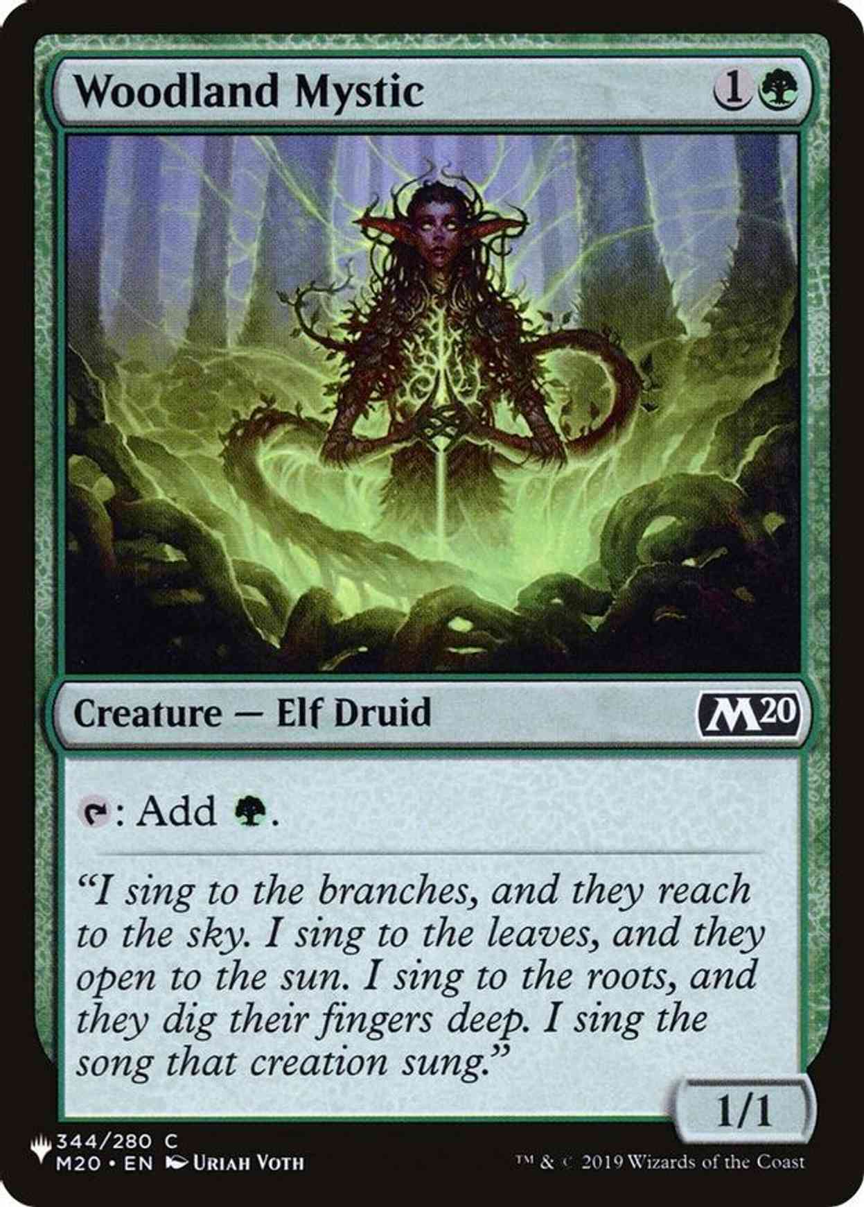 Woodland Mystic magic card front