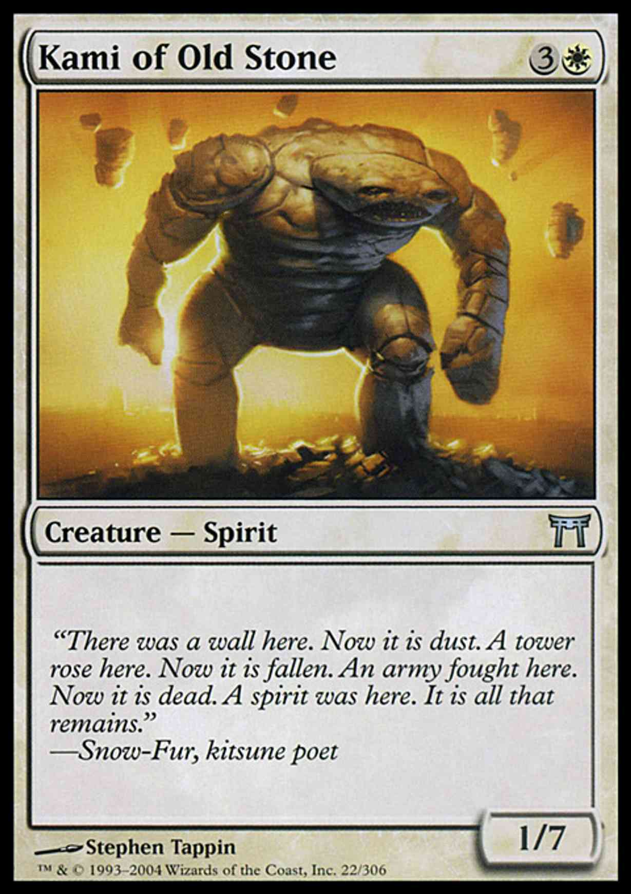 Kami of Old Stone magic card front