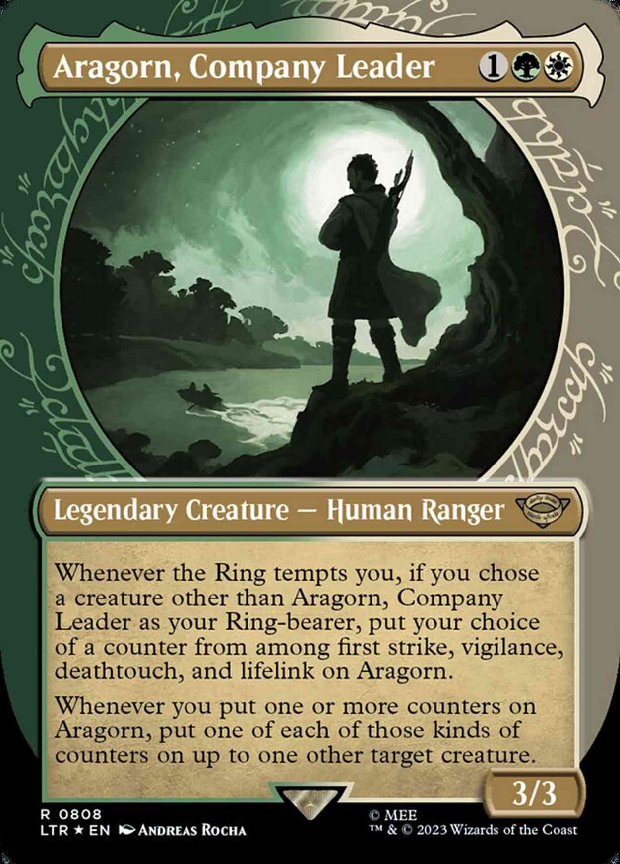 Aragorn, Company Leader (Showcase) (Surge Foil) magic card front