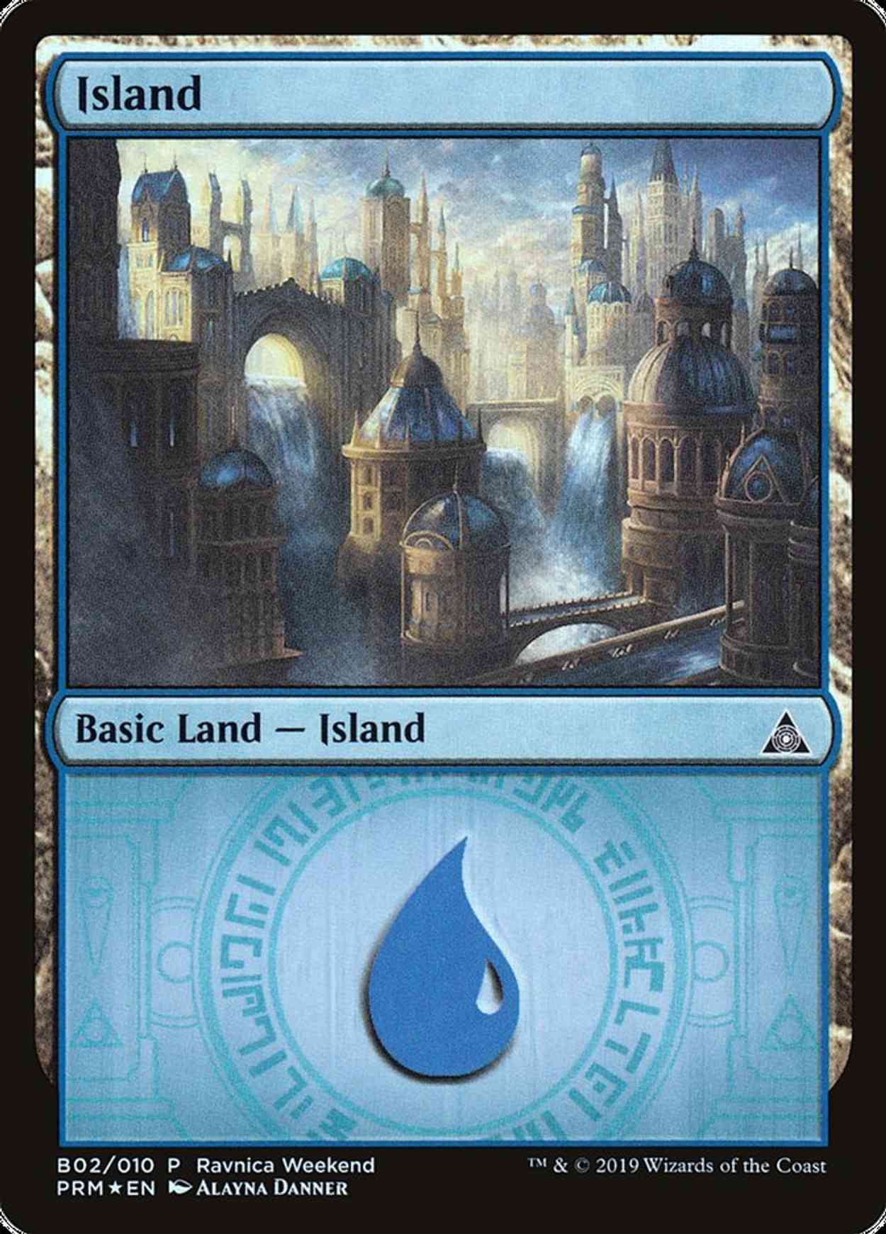 Island - Azorius (B02) magic card front