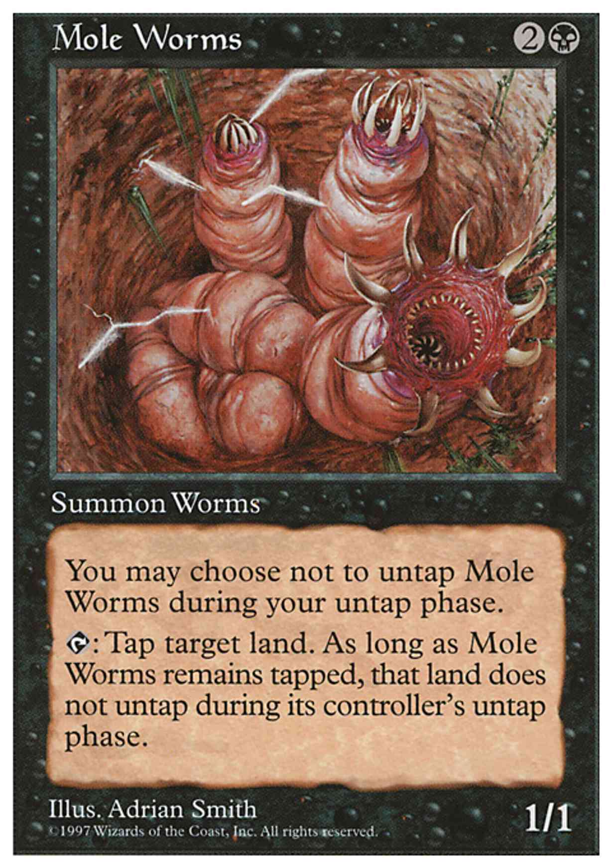 Mole Worms magic card front