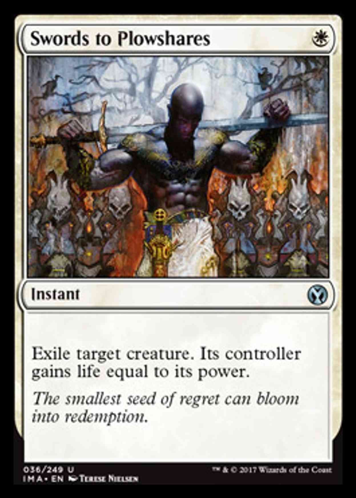 Swords to Plowshares magic card front