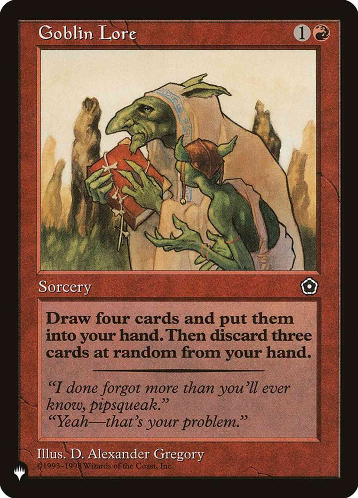 Goblin Lore magic card front