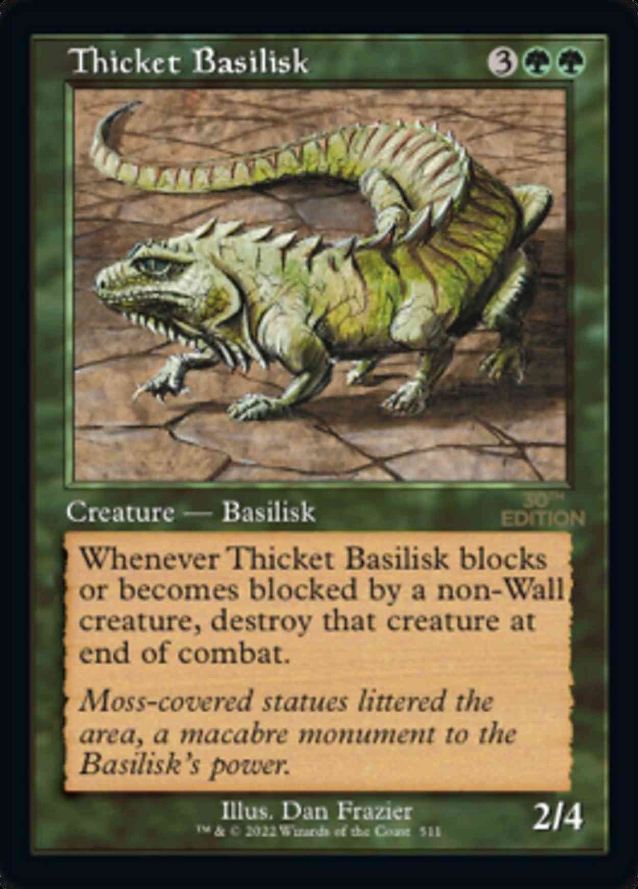 Thicket Basilisk (Retro Frame) magic card front
