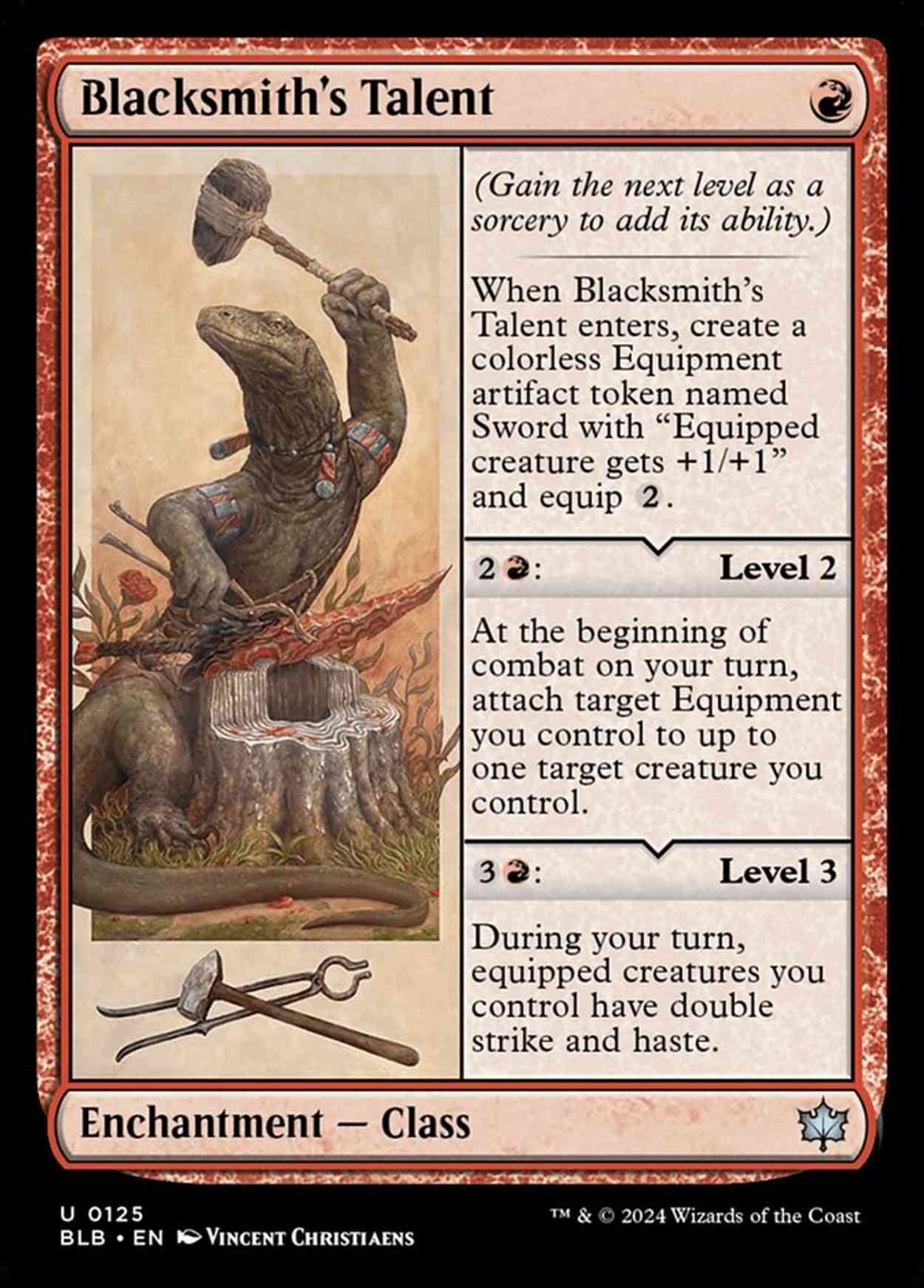 Blacksmith's Talent magic card front