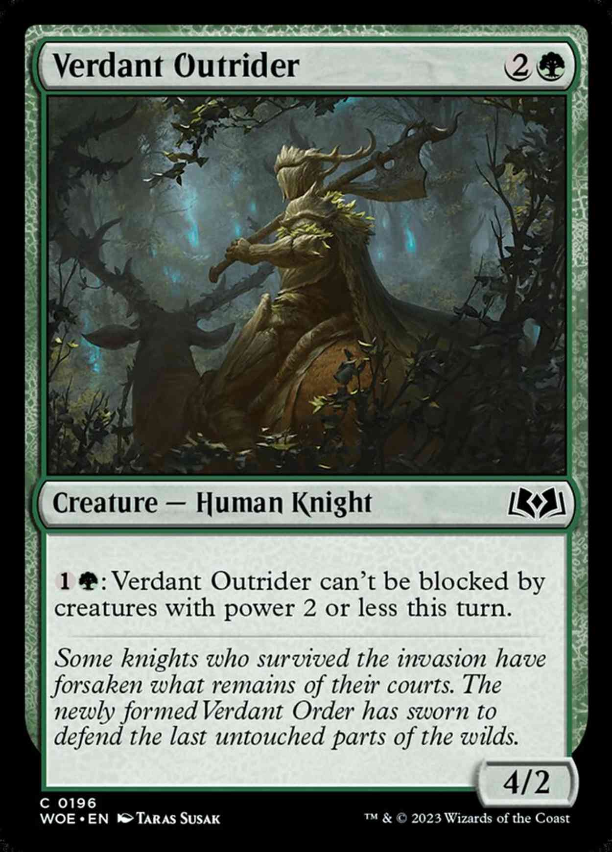 Verdant Outrider magic card front