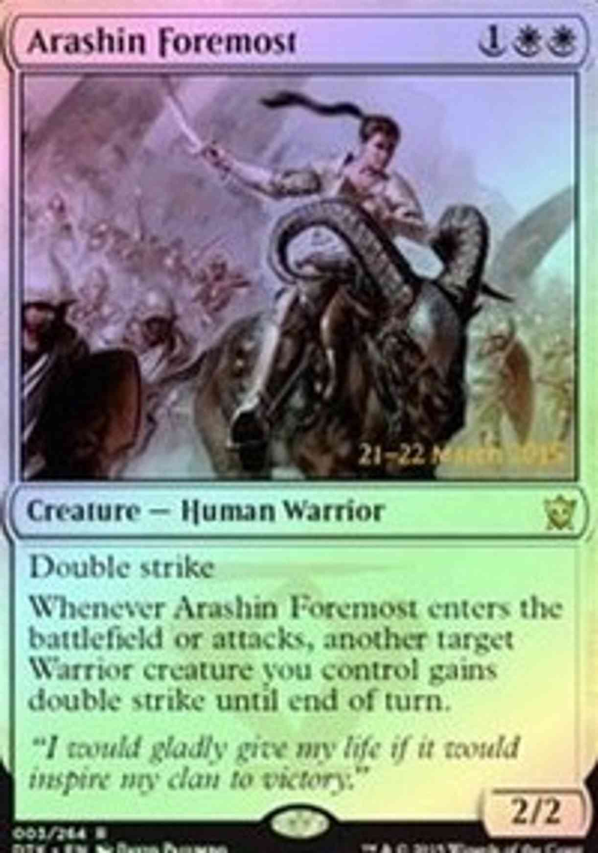 Arashin Foremost magic card front