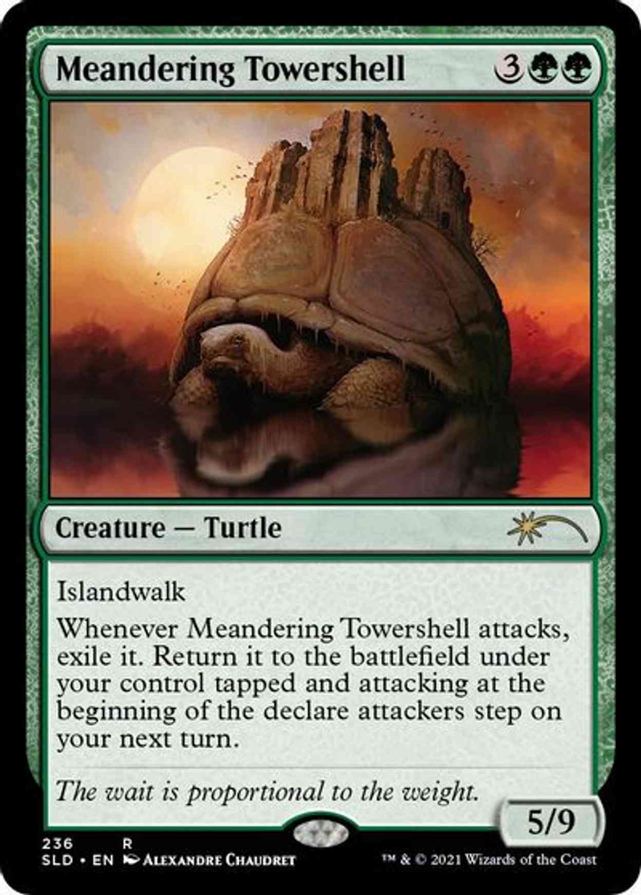 Meandering Towershell magic card front