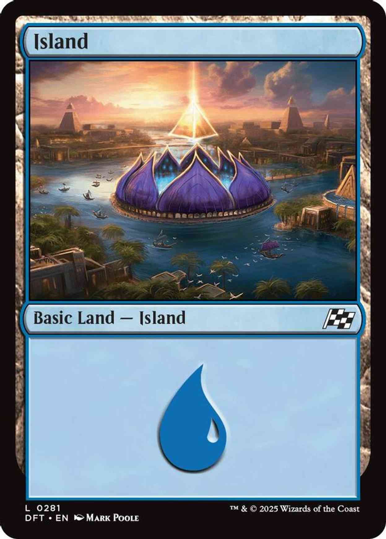 Island (0281) magic card front