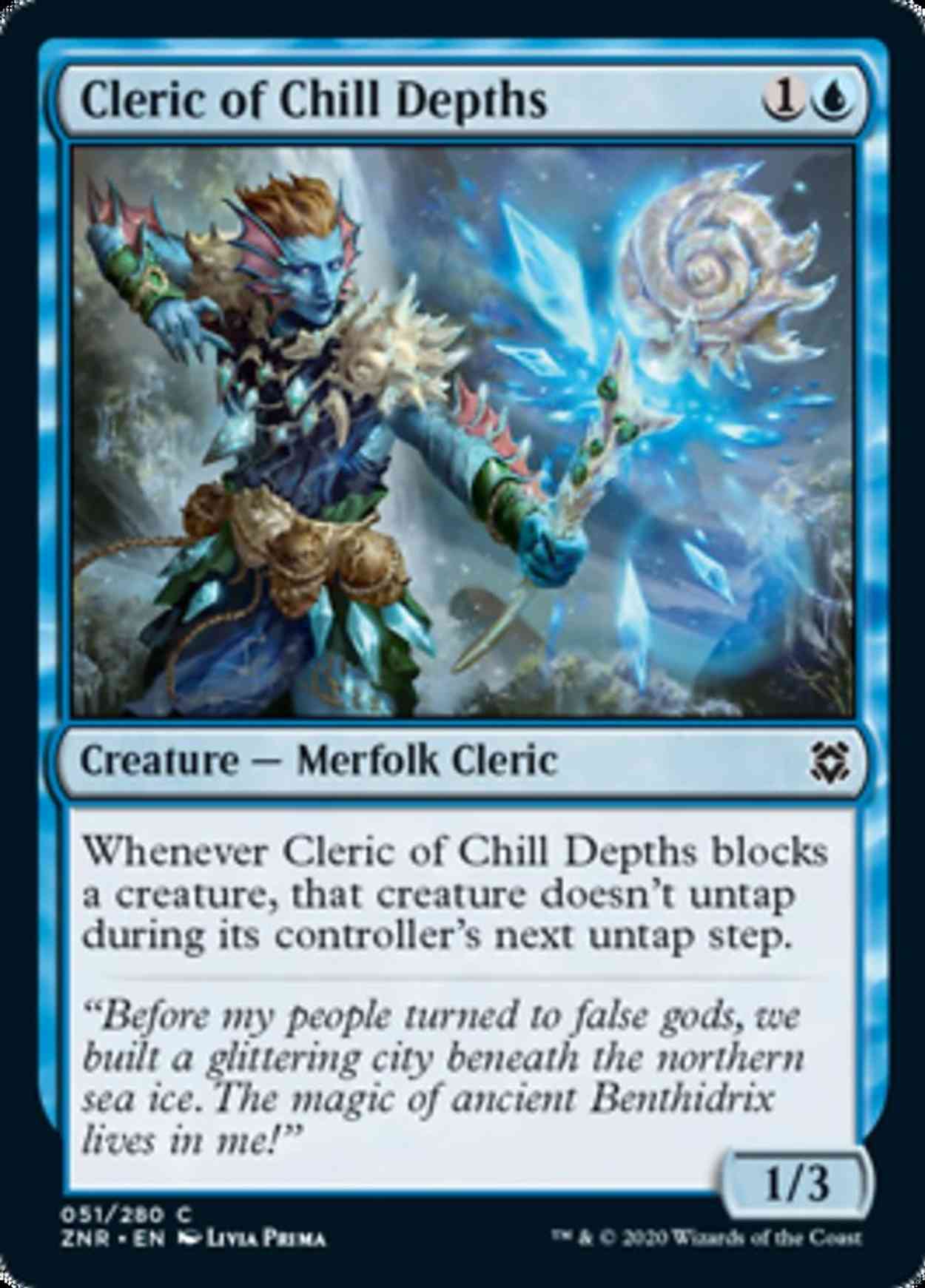 Cleric of Chill Depths magic card front