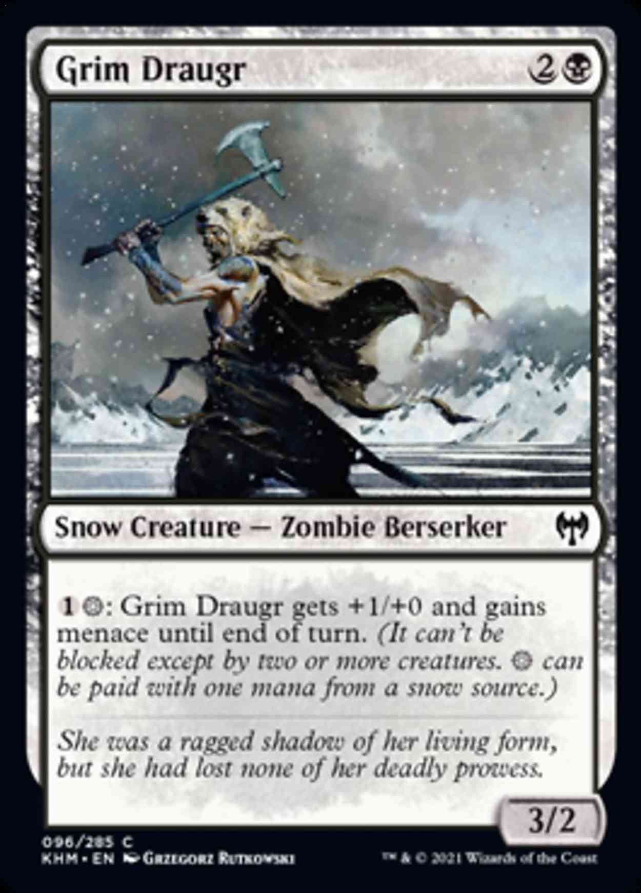 Grim Draugr magic card front