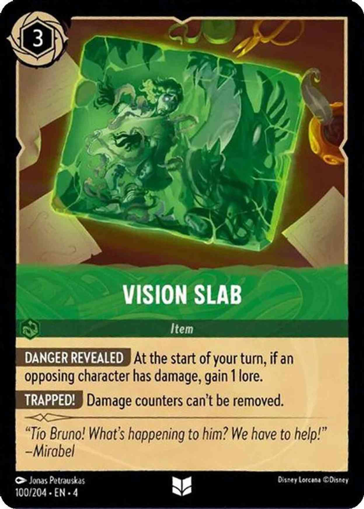 Vision Slab magic card front