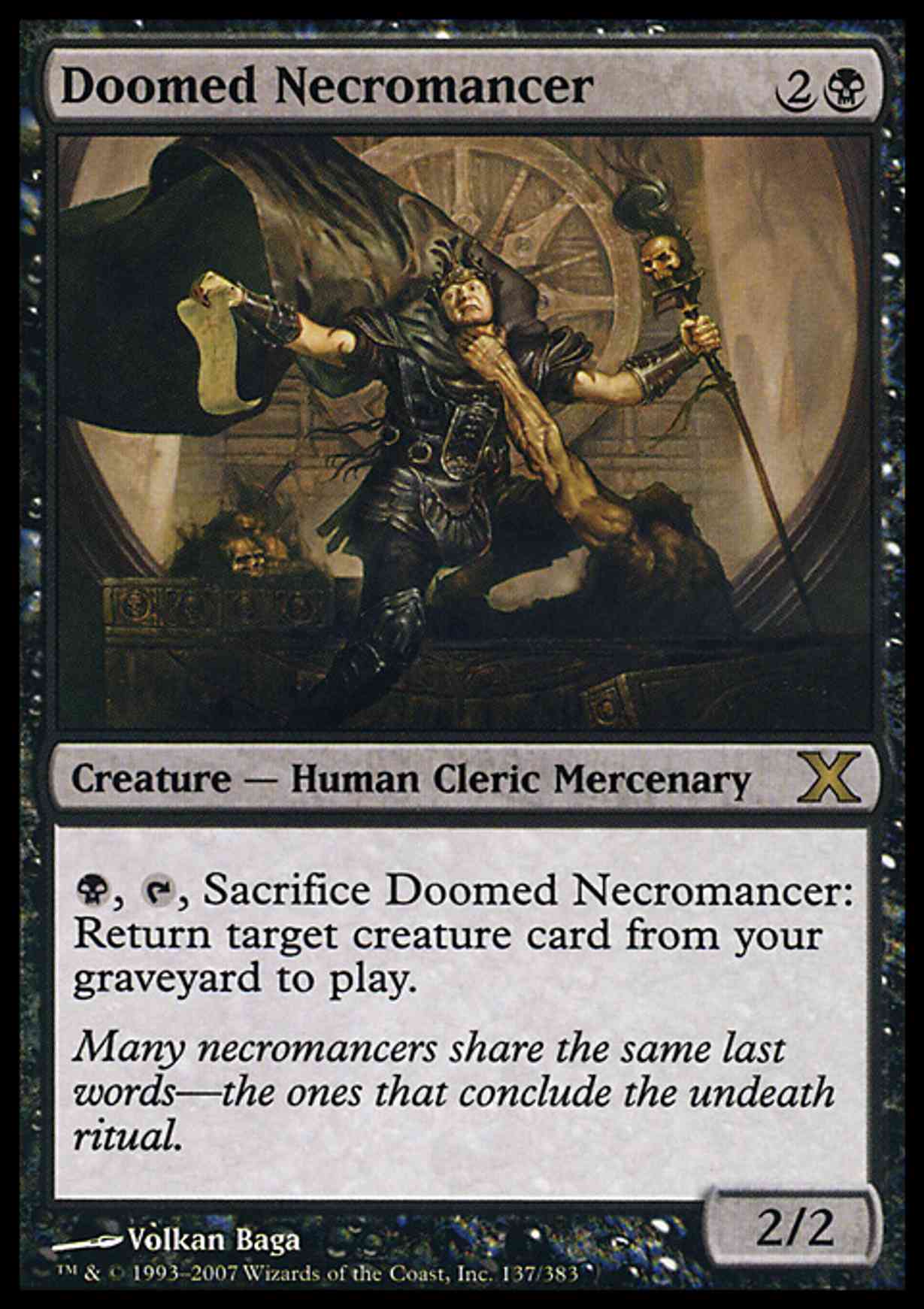 Doomed Necromancer magic card front