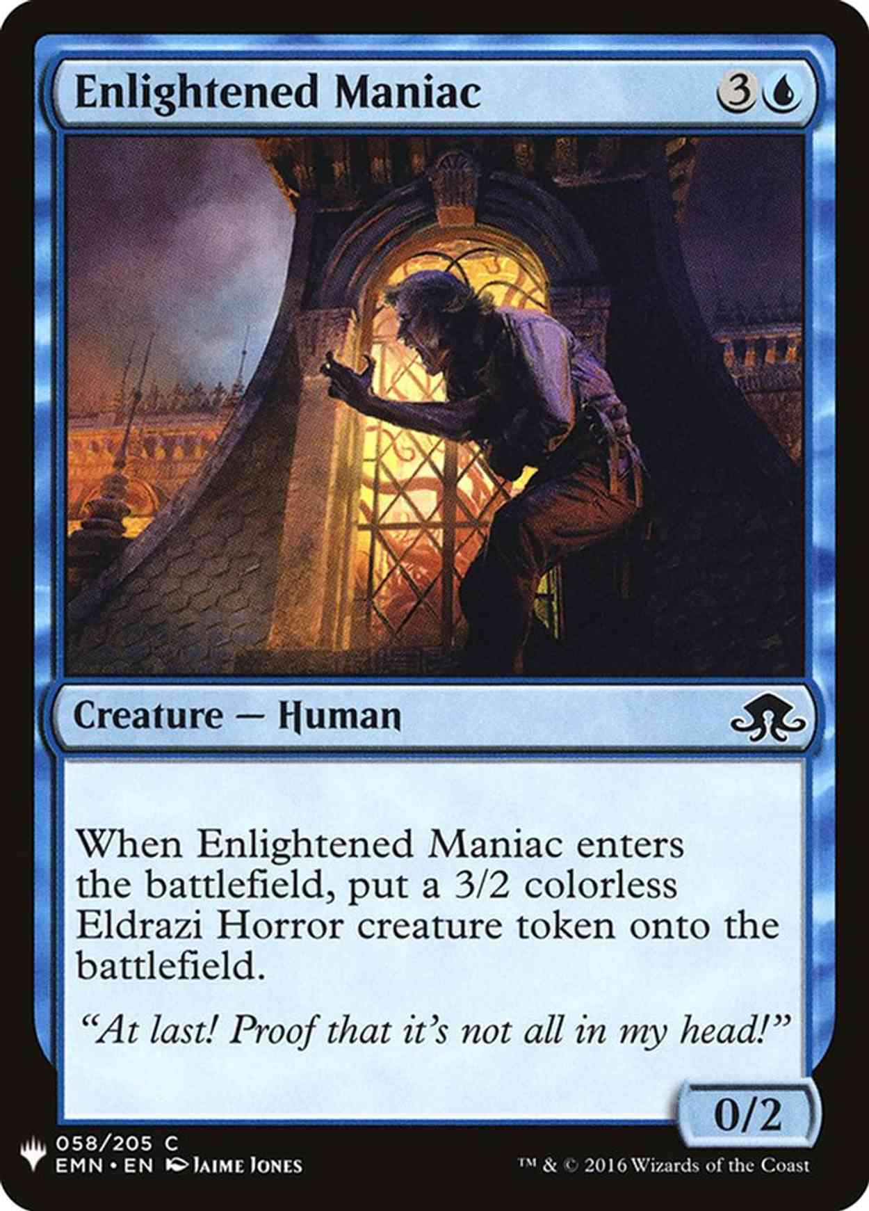 Enlightened Maniac magic card front