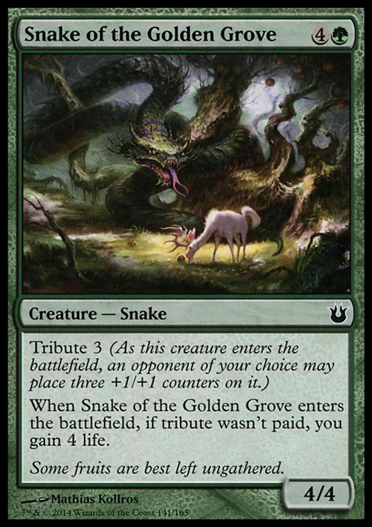 Snake of the Golden Grove magic card front