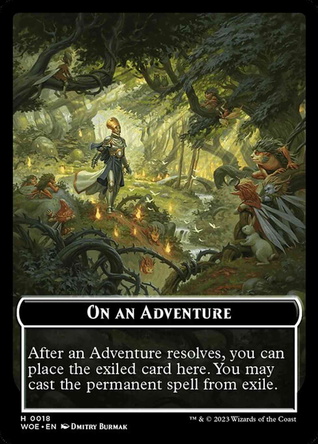 Emblem - On an Adventure magic card front