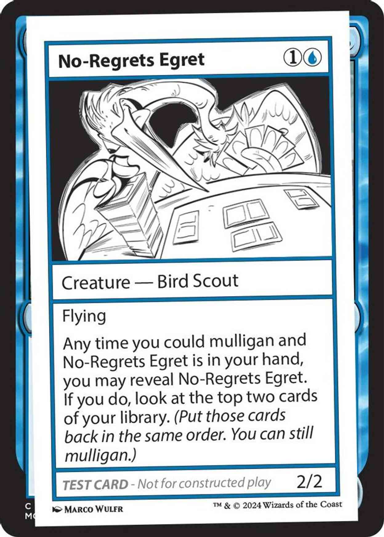 No-Regrets Egret magic card front