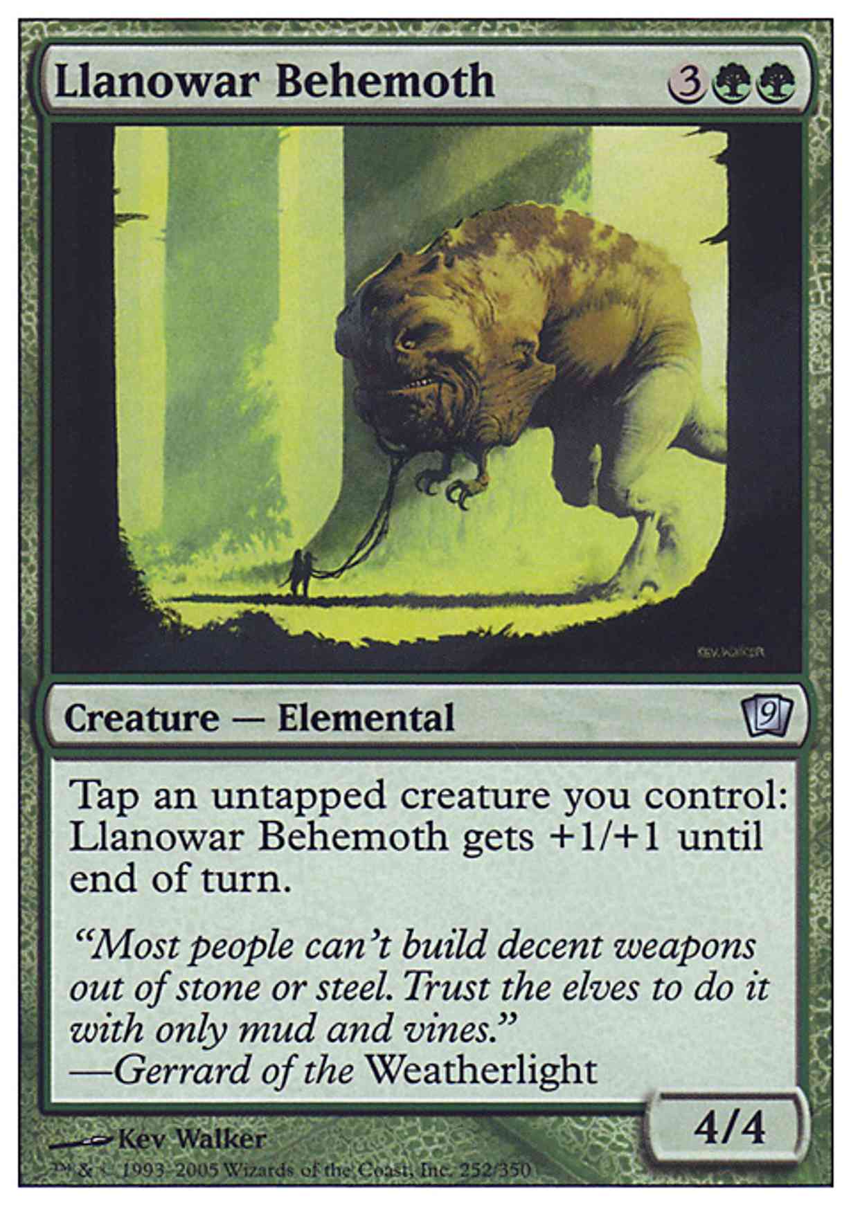 Llanowar Behemoth magic card front